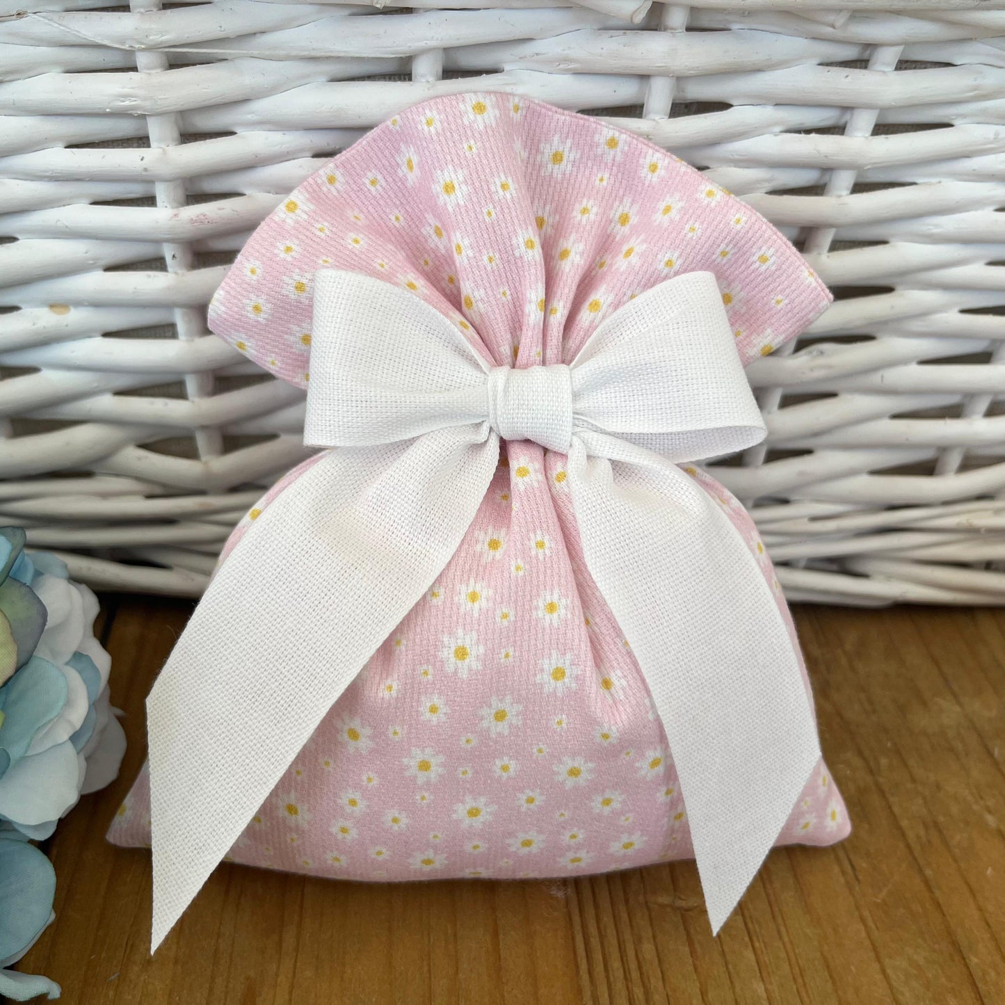 Sacchetto portaconfetti margherite rosa mod. grande collezione Baby