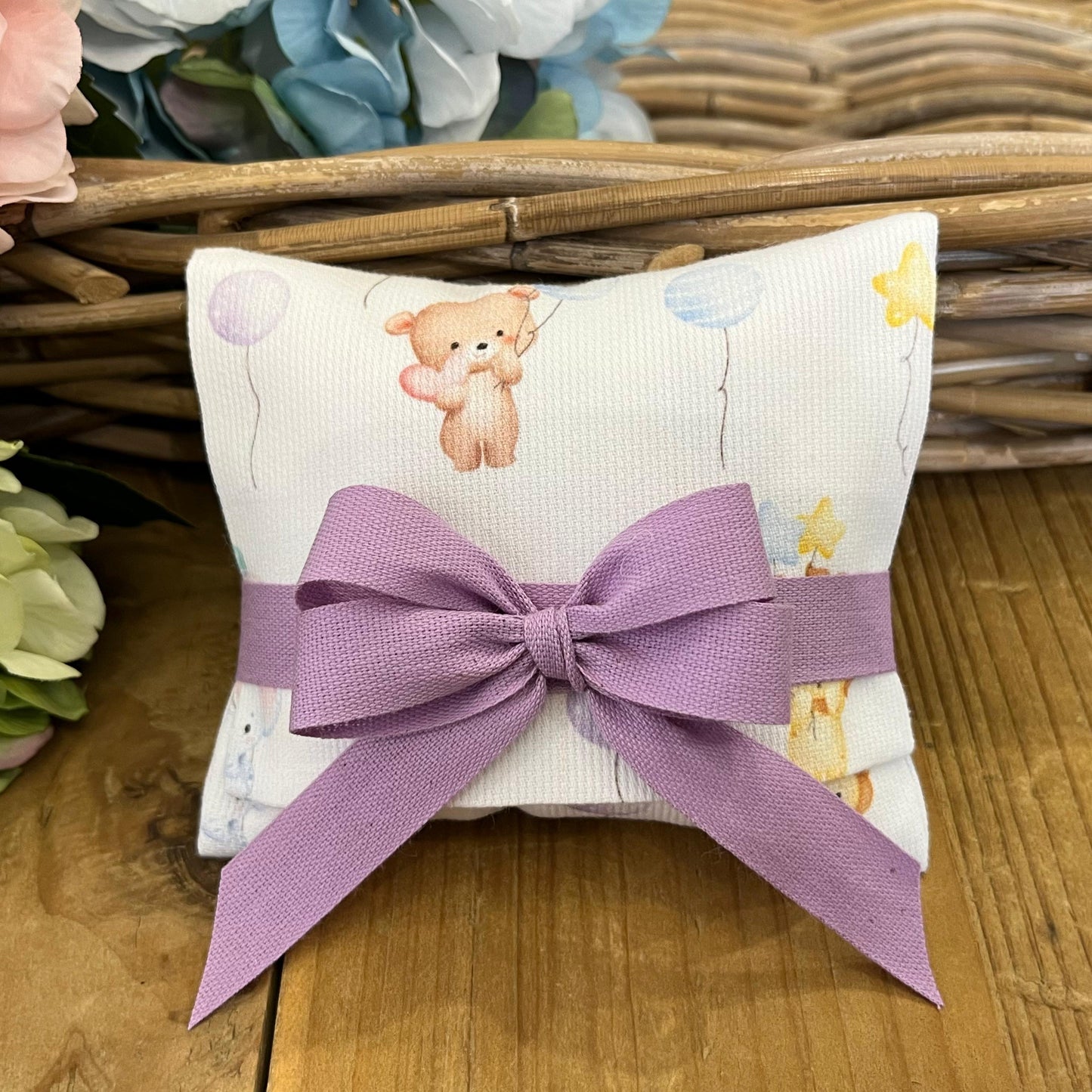 Bustina portaconfetti animal party/lilla mod. midi collezione Baby