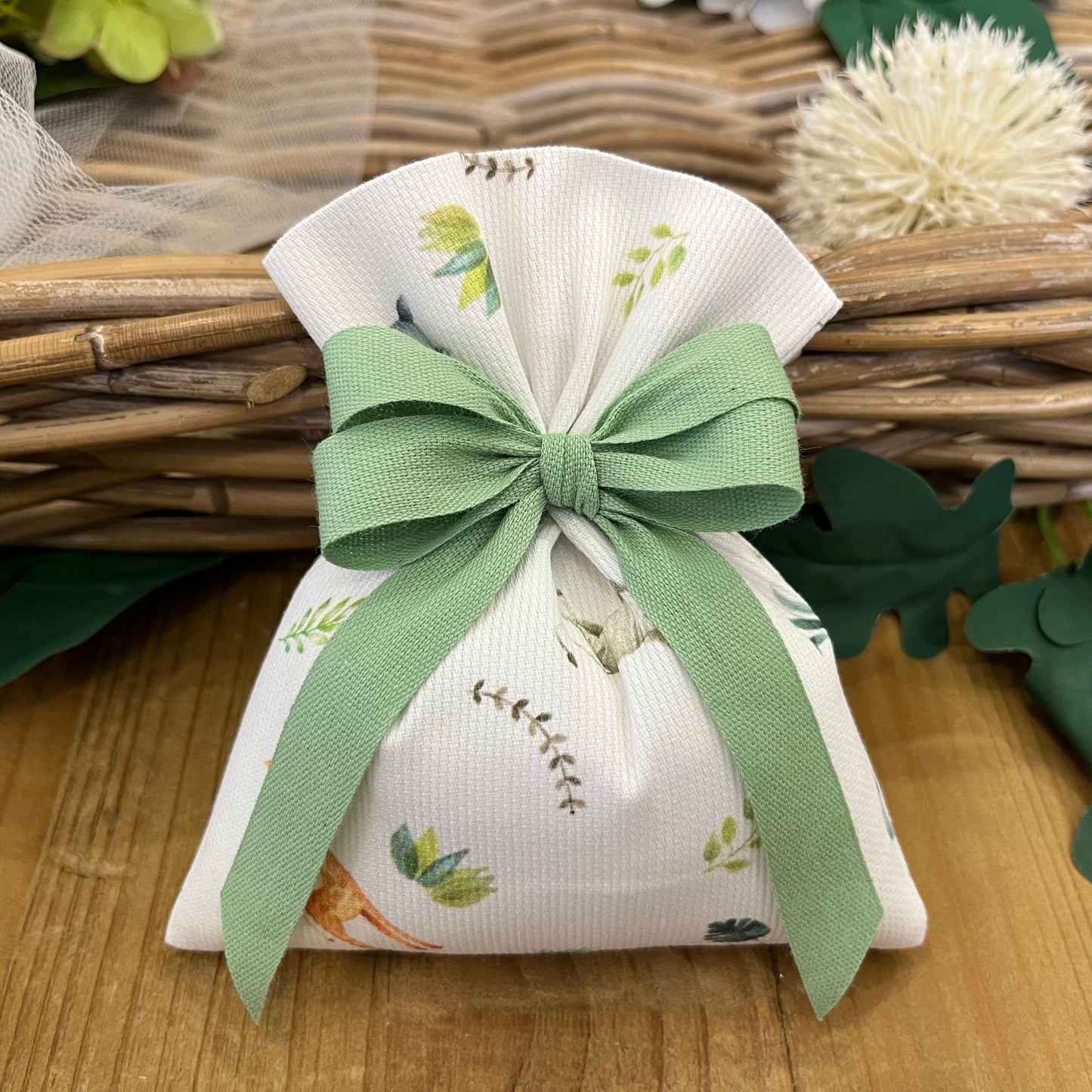 Sacchetto portaconfetti Jungle/verde chiaro mod. medio collezione Baby