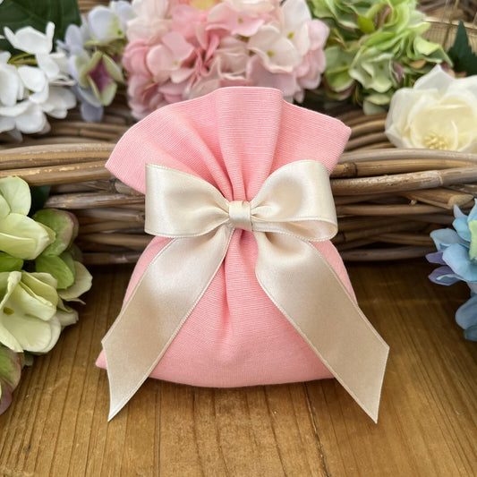 Sacchetto portaconfetti rosa peonia mod. medio collezione palette