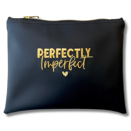 Pochette Perfect in similpelle nera mod. petite