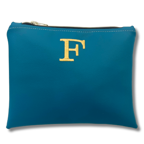 Pochette personalizzata in similpelle petrolio mod. petite
