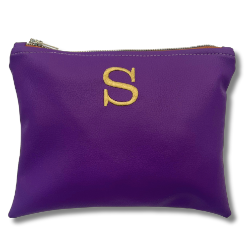 Pochette personalizzata in similpelle viola mod. petite