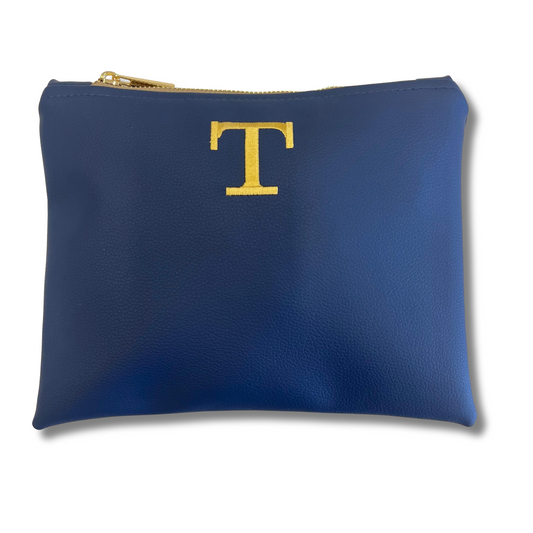 Pochette personalizzata in similpelle blu mod. petite