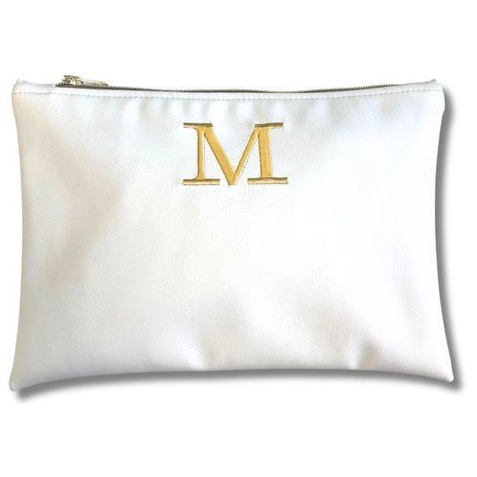 Pochette personalizzata in similpelle bianca mod. plus