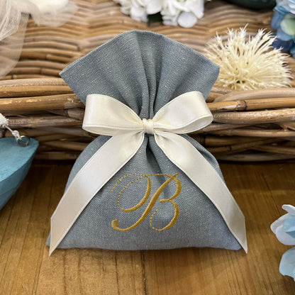 Sacchetto portaconfetti avio personalizzato mod. medio collezione Country chic