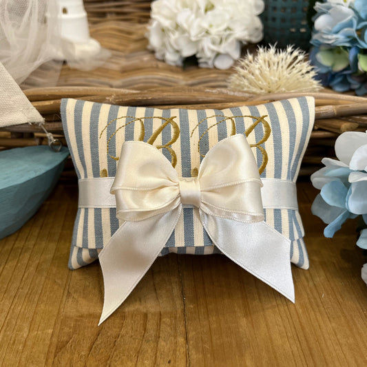 Bustina portaconfetti rigata avio personalizzata mod. maxi collezione Country chic