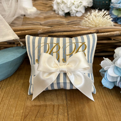 Bustina portaconfetti rigata avio personalizzata mod. midi collezione Country chic