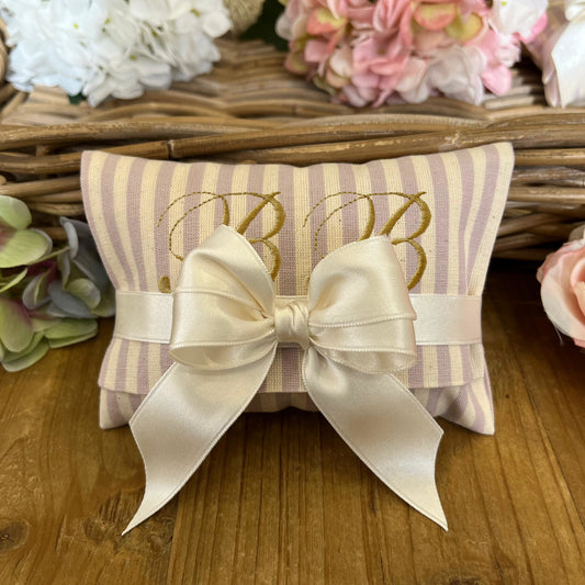 Bustina portaconfetti rigata lilla personalizzata mod. maxi collezione Country chic
