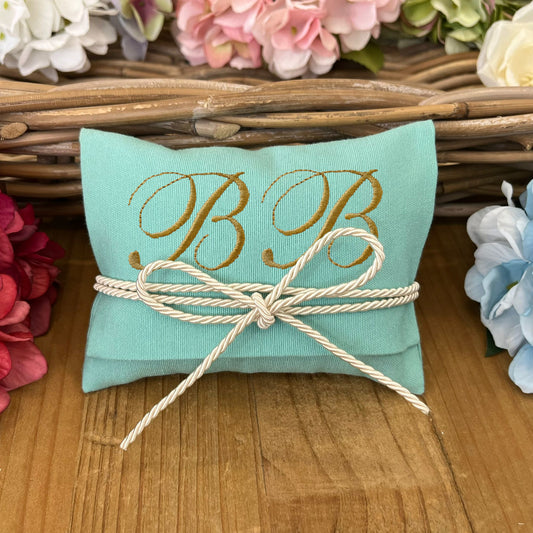 Bustina portaconfetti verde acqua personalizzata mod. maxi collezione Palette
