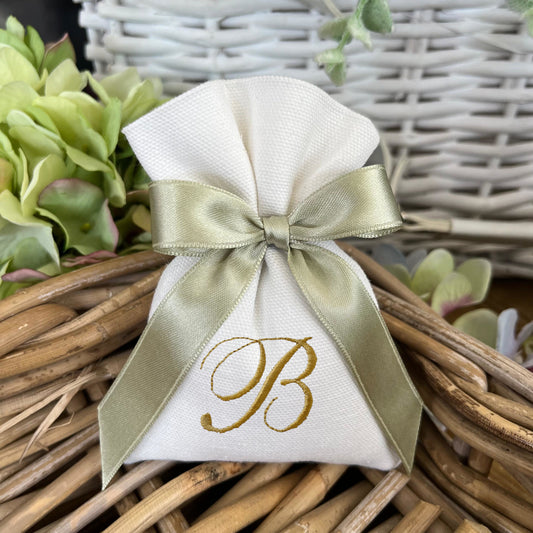 Sacchetto portaconfetti bianco personalizzato mod. piccolo collezione Puro