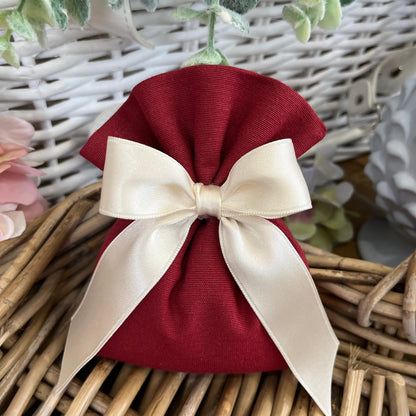 Sacchetto portaconfetti rosso granata mod. medio collezione palette